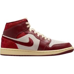 Jordan Womens Aj1 Mid Se Shoes Team Red/University Red-Sail Size 6